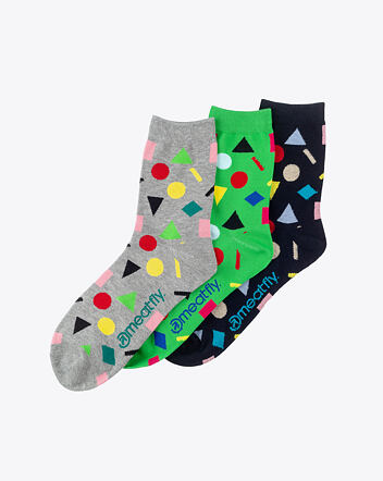 Ponožky Meatfly Multi Shape Socks - S19, Triple pack