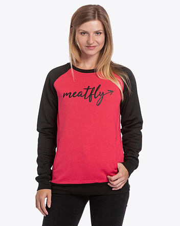 Dámska technická mikina Meatfly Robin, B - True Black, Pink