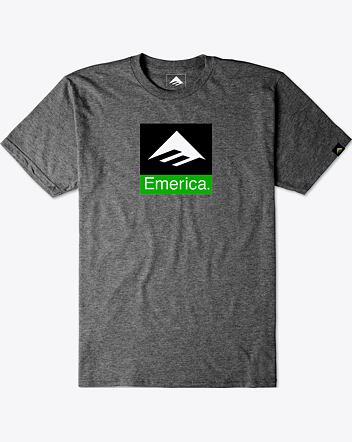 Pánske tričko Emerica Classic Combo Tee, Charcoal / Heather