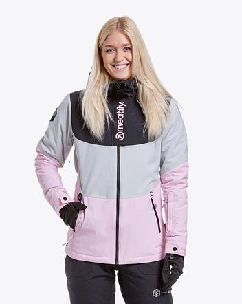 Dámska SNB & SKI bunda Meatfly Kirsten, Grey/Pastel Pink
