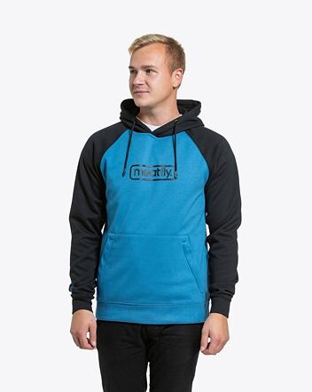 Pánska technická mikina Meatfly Gravel, Blue / Black