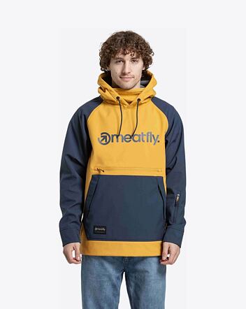 Pánska softshell bunda Meatfly Jax, Saphire Blue / Camel