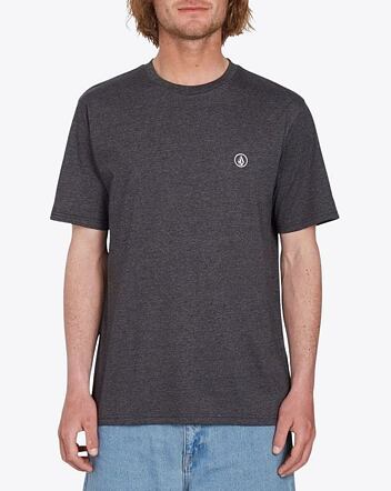 Pánske tričko Volcom Circle Blanks Hth Sst, Heather Black