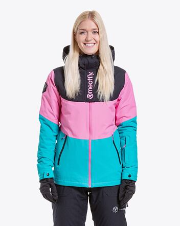 Dámska SNB & SKI bunda Meatfly Kirsten, Hot Pink/Turquoise