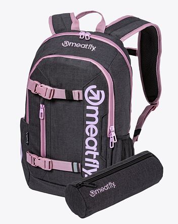 Batoh Meatfly Basejumper, Pink / Charcoal Heather, 22 L