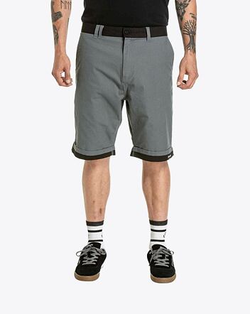 Pánske kraťasy Meatfly Barry 2.0, Grey / Black Ripstop