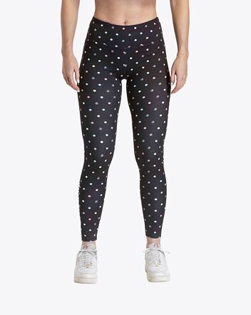 Dámske legíny Meatfly Arabel, Black/Color Dots