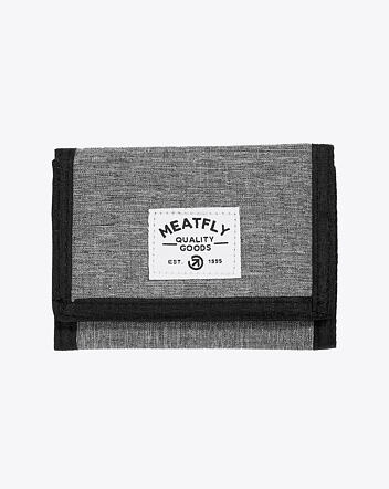 Peňaženka Meatfly Lance Wallet, C - Heather Grey, Black