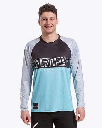 Pánsky bike dres Meatfly Liam, Mint/Light Grey