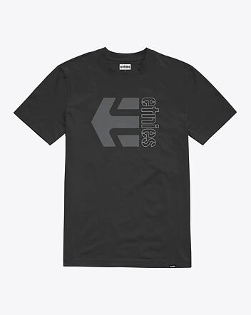Pánske tričko Etnies Corp Combo, Black/Charcoal