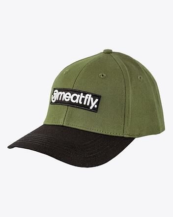 Šiltovka Meatfly Wayne Flexfit, Basic Logo Olive / Black