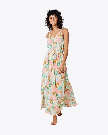 Dámske maxi šaty Rip Curl Follow The Sun, Light Orange