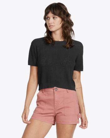Dámske tričko Volcom Meshy Beach Ss, Black