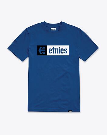 Pánske tričko Etnies New Box S/S Tee, Royal / Black / White