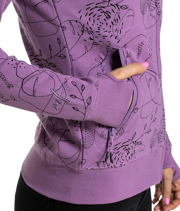 Dámska technická mikina Meatfly Omni, Garden Purple