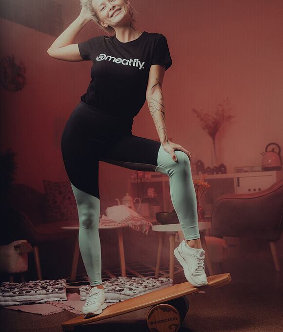 Dámske legíny Meatfly Arabel, Black/Mint
