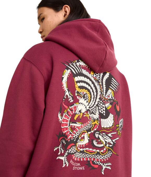 Pánska mikina Volcom Lintell Classic Po, Merlot