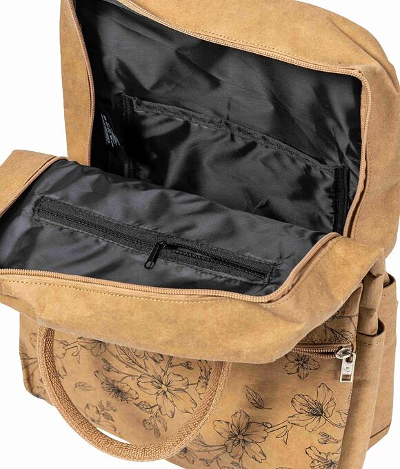Papierový batoh Meatfly Cheery, Blossom Brown, 18 L