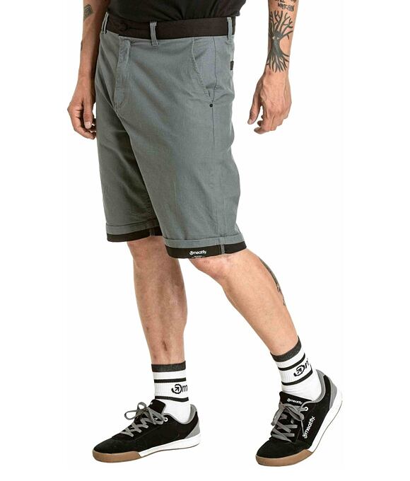 Pánske kraťasy Meatfly Barry 2.0, Grey / Black Ripstop