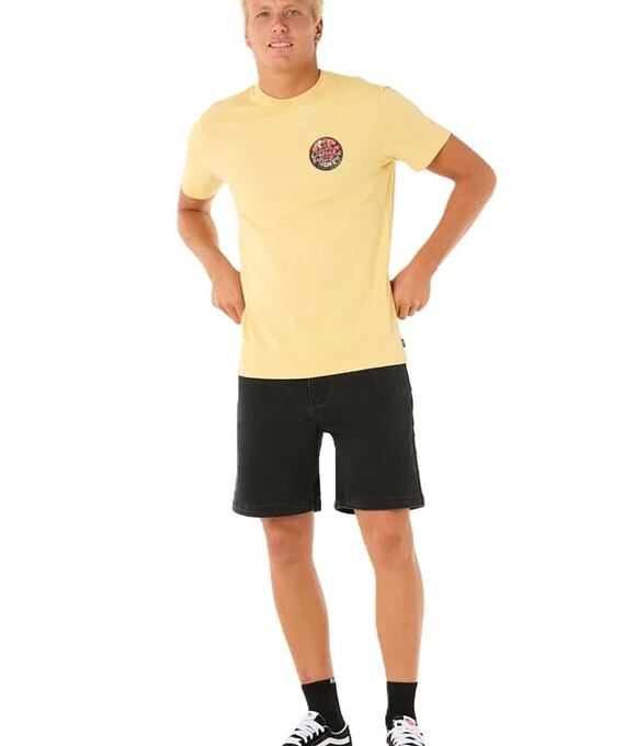 Pánske tričko Rip Curl Wettie Passage Icon, Straw