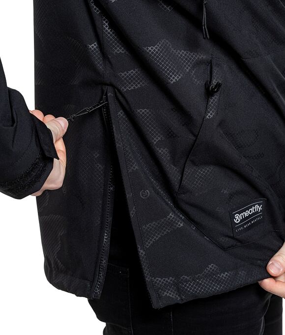 Pánska street bunda Meatfly Garen, Morph Black Emboss