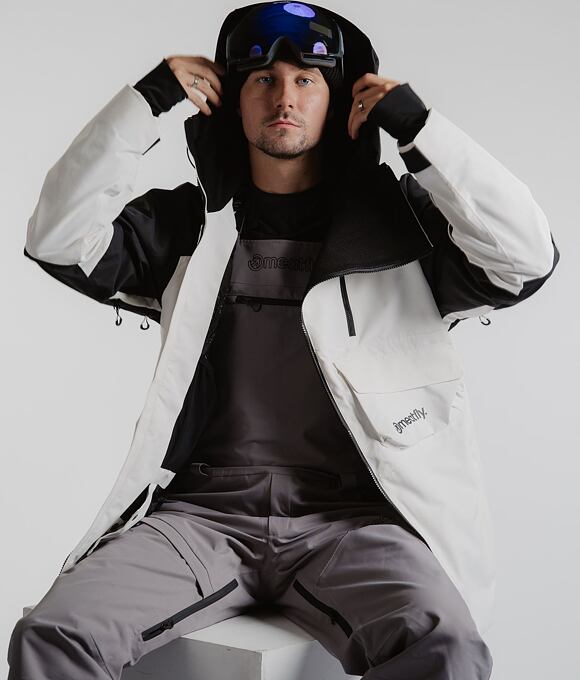 Unisex SNB & SKI bunda Meatfly Blake, Clouds White