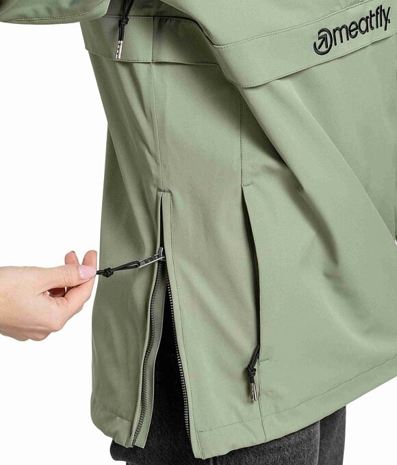 Dámska street bunda Meatfly Kalle, Olive / Black Logo