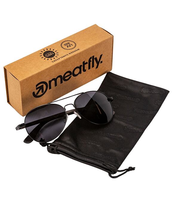 Slnečné okuliare Meatfly Aviator, Black