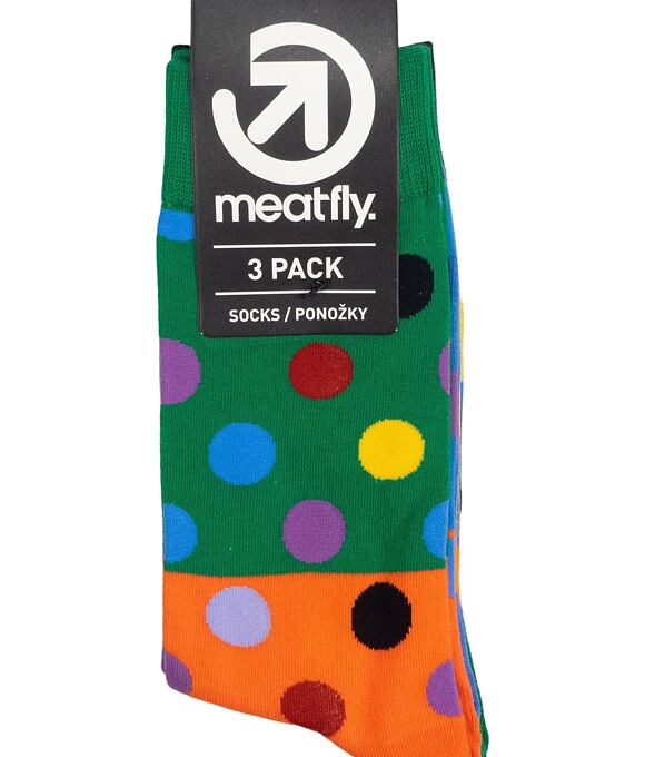 Ponožky Meatfly Lexy Triple Pack, Green Dots