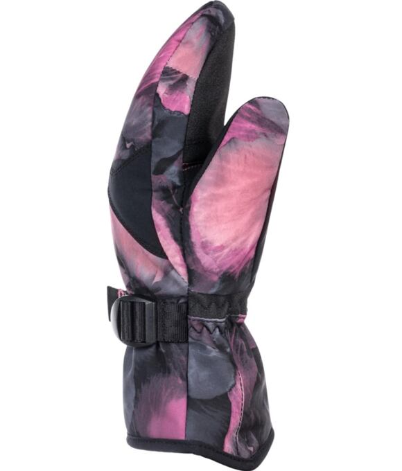 Dámske zimné rukavice Roxy Jetty Girl Mitt, True Black Pansy Pansy Rg