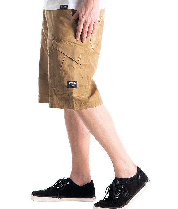 Pánské kraťasy Meatfly Icon, Infinity Camo Dark Sand