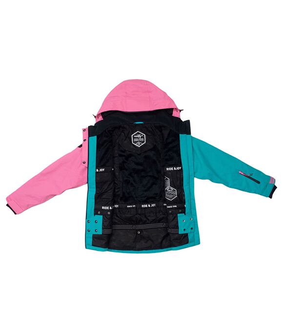 Detská SNB & SKI bunda Meatfly Deliah, Hot Pink/Turquoise