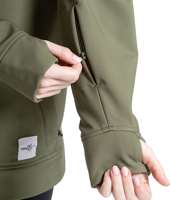 Dámska softshell bunda Meatfly Alita, Olive