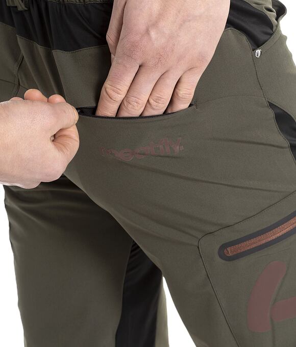 Pánske bike šortky Meatfly Duke, Olive