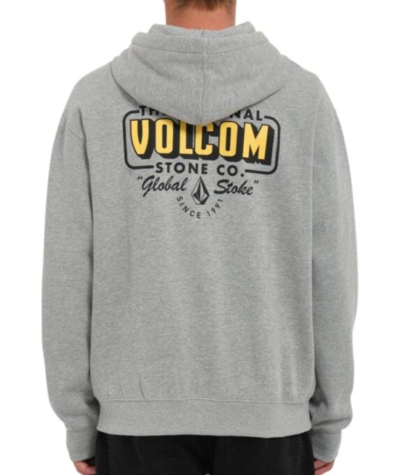 Pánska mikina Volcom Watanite Zip Fleece, Heather Grey