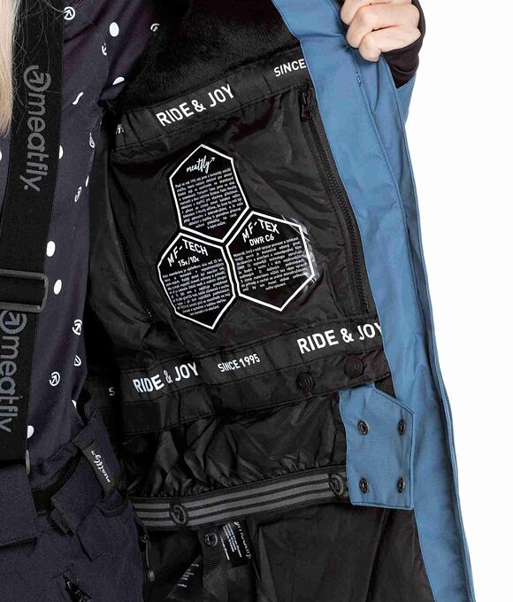 Dámska SNB & SKI bunda Meatfly Kirsten, White Jones / Slate Blue