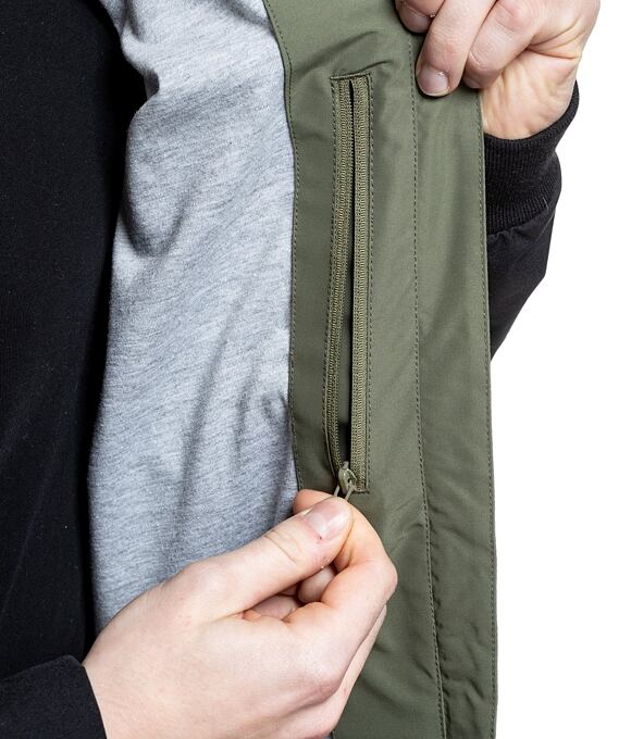 Pánska street bunda Meatfly Finn, Olive/Black