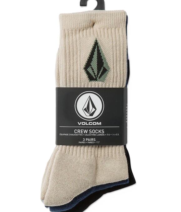 Ponožky Volcom Full Stone Mix, Pale Khaki, Triple