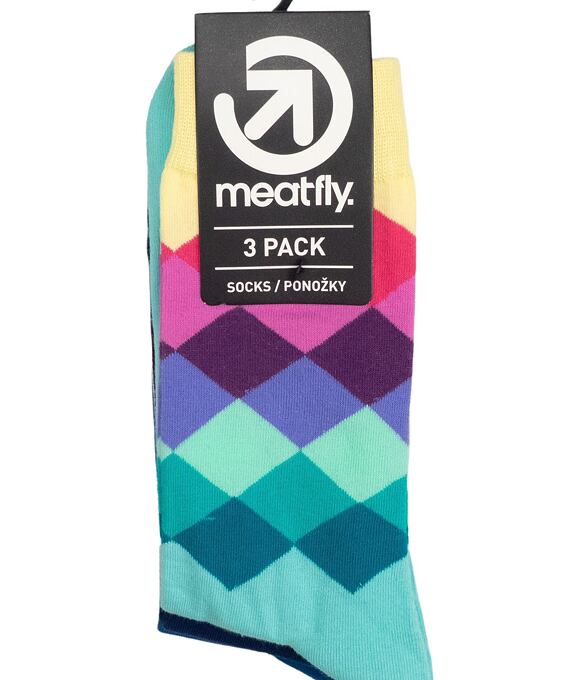 Ponožky Meatfly Lexy Triple Pack, Pixel