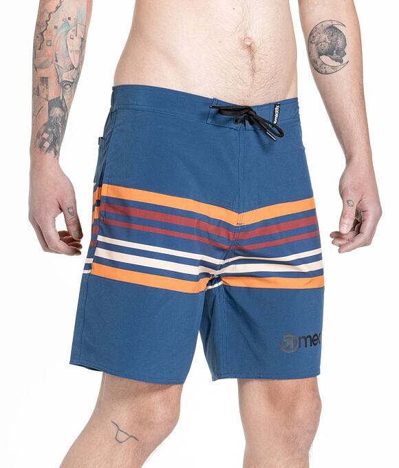 Pánske plavky Meatfly Ernie Boardshorts 19", Stripes Navy