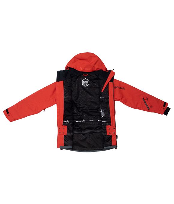 Pánska SNB & SKI bunda Meatfly Cronos, Ferrari Red/Dark Grey