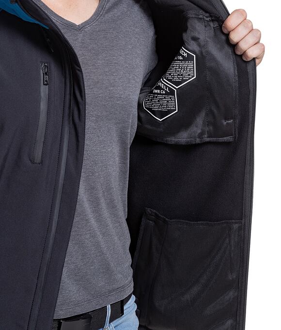 Pánska softshell bunda Meatfly Rasmussen, Logo Black
