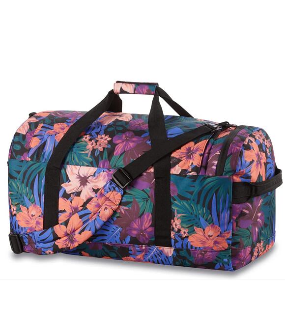 Cestovná taška Dakine Eq Duffle, Black Tropidelic, 50 L