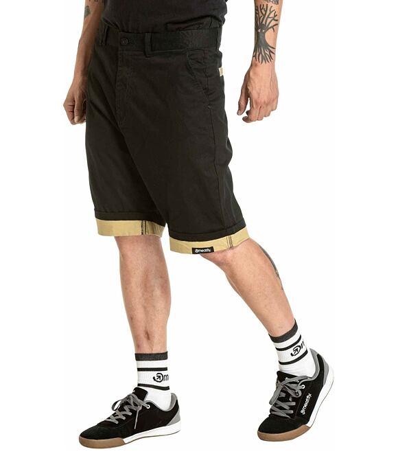 Pánske kraťasy Meatfly Barry 2.0, Black / Latte