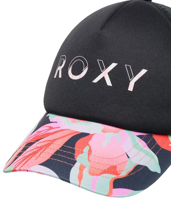 Detská šiltovka Roxy Honey Coconut, Anthracite The Moves Floral