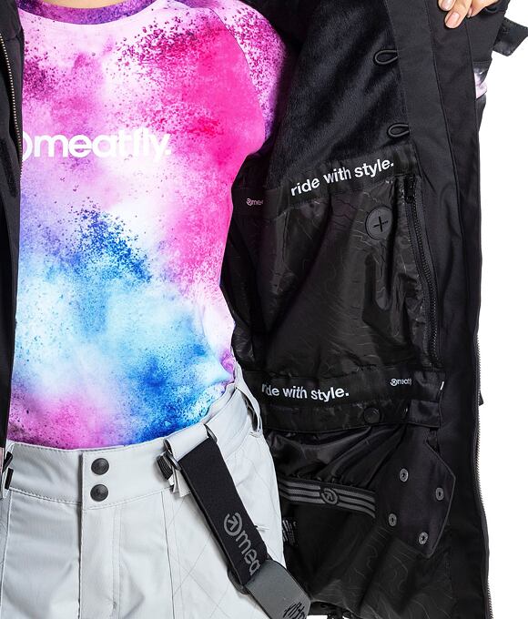 Dámska bunda SNB & SKI bunda Meatfly Athena Premium, Plum/Dusty Rose