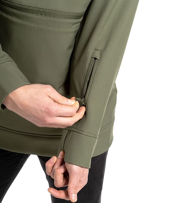 Pánska softshell bunda Meatfly Jax, Olive