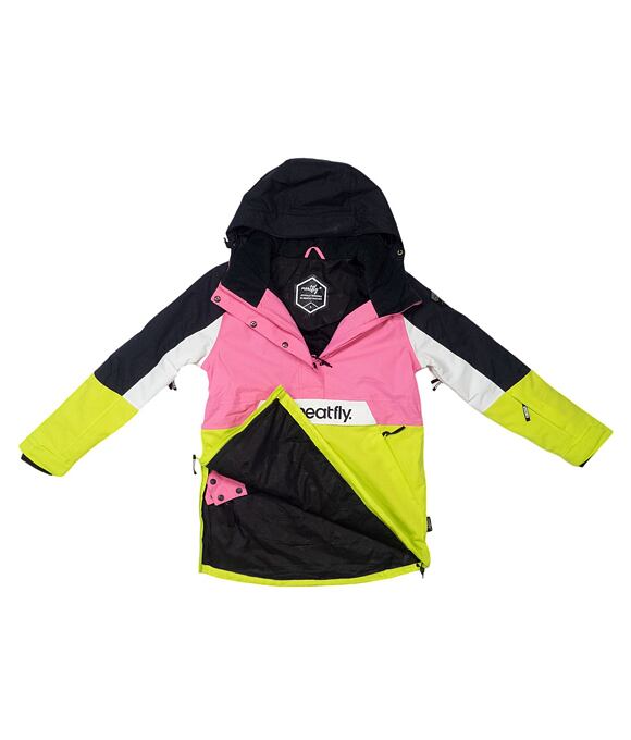 Dámska bunda SNB & SKI Meatfly Aiko, Acid Lime/Hot Pink