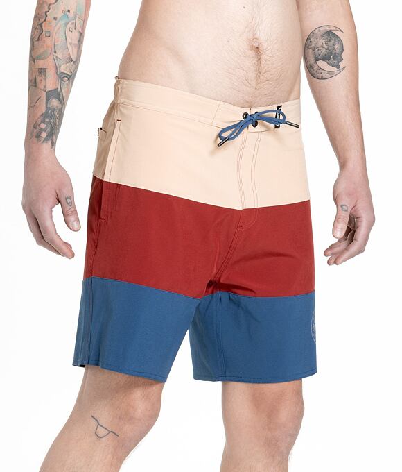 Pánske plavky Meatfly Ernie Boardshorts 19", Navy / Latte