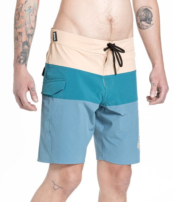 Pánske plavky Meatfly Mitch Boardshorts 21", Slate Blue / Latte